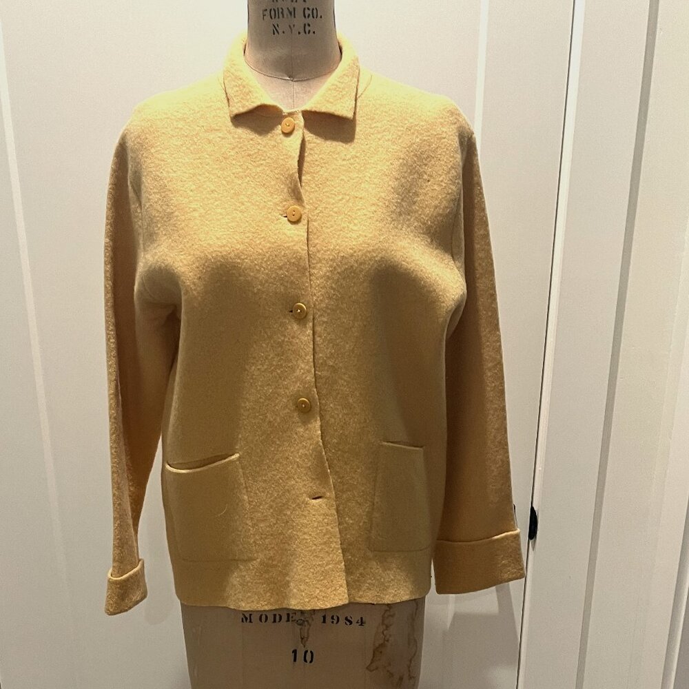 Eileen Fisher Boiled Wool Jacket, Med